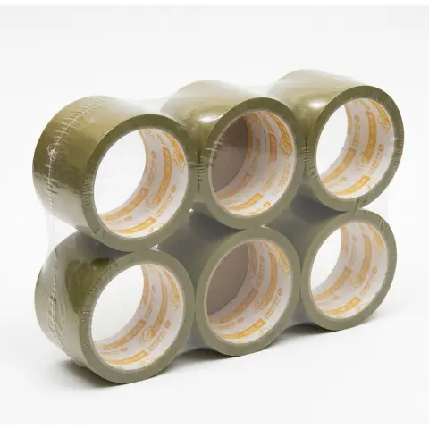 鹿頭 PVC可撕膠帶48mm*12M(黃) 6入封裝