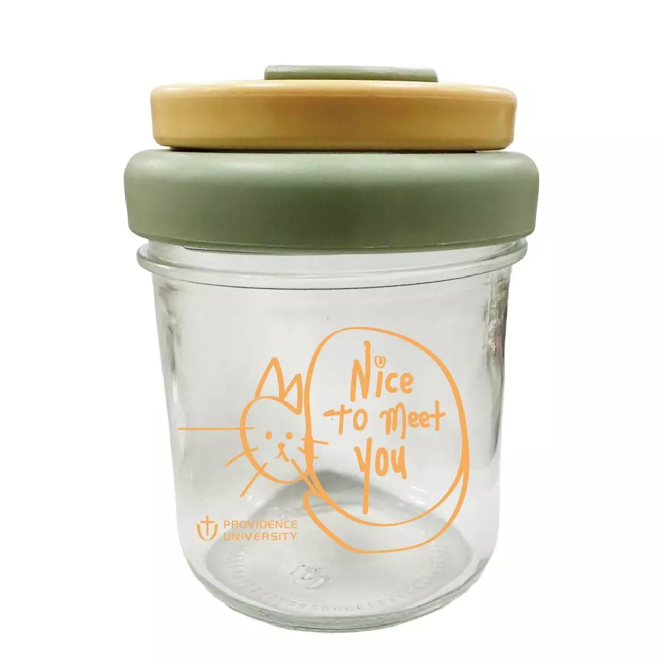 禮贈品047 玻璃燕麥杯(附湯匙)(綠色)(有興趣請來電詢問)