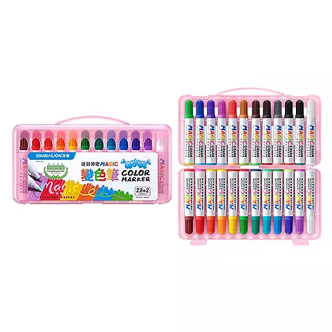 MGM-222 雄獅神奇變色筆22+2(粉紅盒)