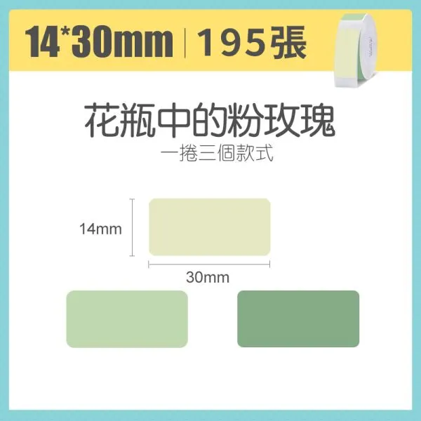 NIIMBOT精臣 D系列標籤-T14*30-195花瓶中的粉玫瑰