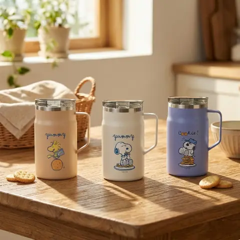 禮贈品069 SNOOPY 史努比-餅乾真空保溫手拿杯(有興趣請來電詢問)