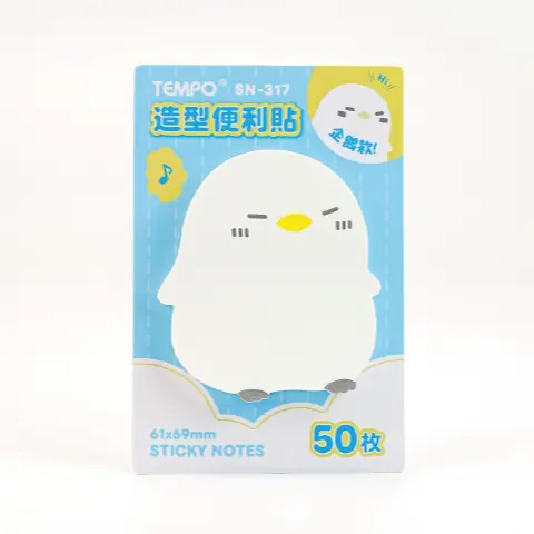 Tempo節奏 SN-317 可愛造型便利貼-企鵝款 50入