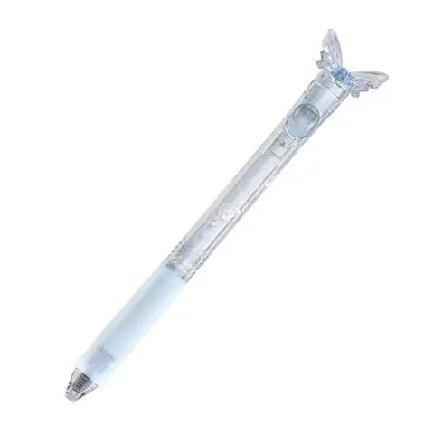 Tempo節奏 GL-350 水晶蝴蝶筆 0.5按動中性筆-藍墨