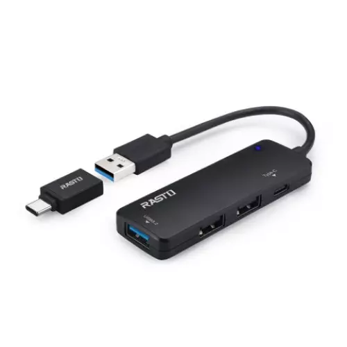 RASTO RH9 USB3.2+Type C四孔集線器 